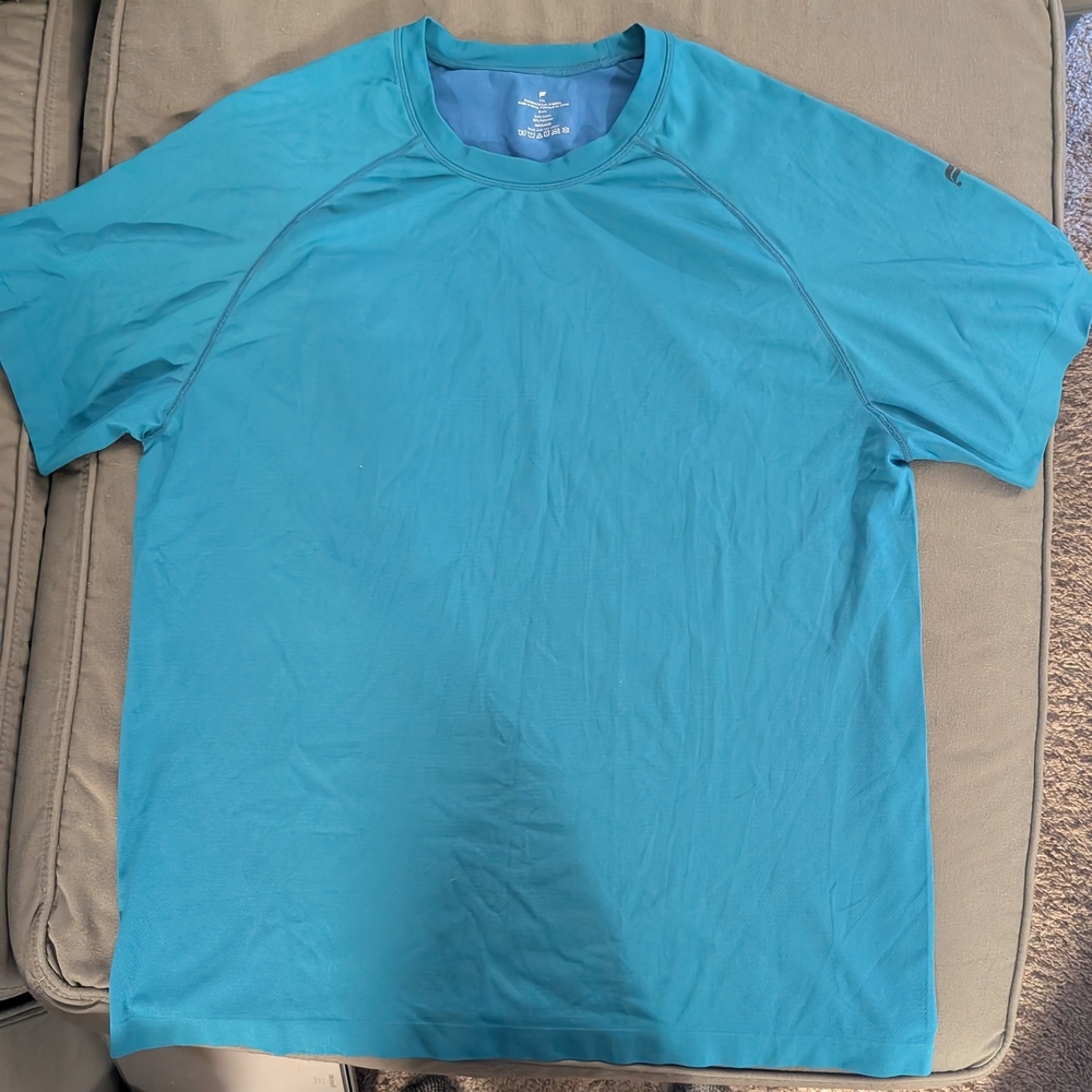 Fabletics Teal and Blue Activewear Top
